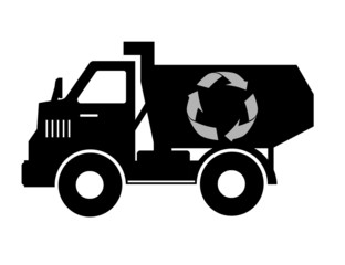 Camion benne de recyclage