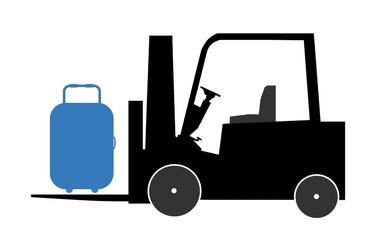 Valise dans un monte-charges	