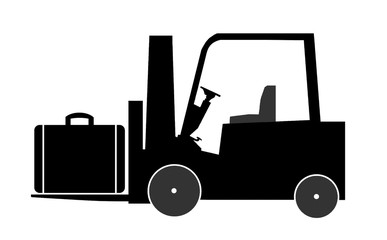 Valise dans un monte-charges	