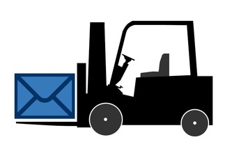 Lettre dans un monte-charges