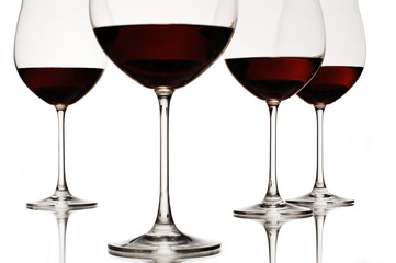 red wine glasses