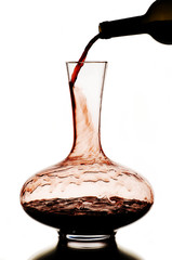 red wine and decanter