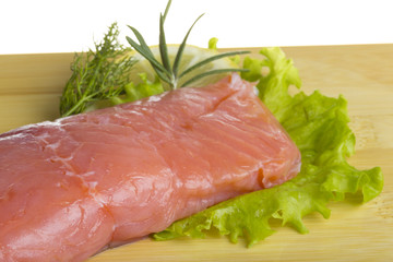 fresh trout fillet