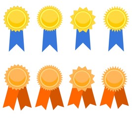 Award medal set - vector illustration