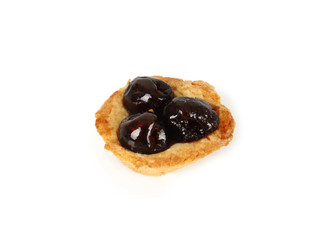 Pastry on white background