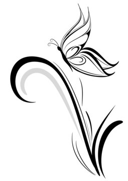 farfalla stilizzata tatuaggio