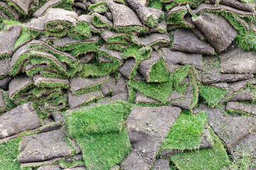 Stacking of turf