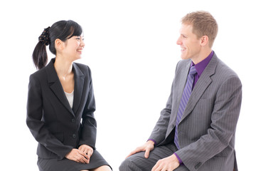 global business image on white background