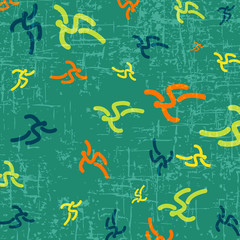 Drawing running sport background