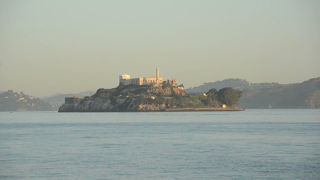 Alcatraz island in early morning