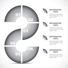 abstract shape grey infographic stock vector