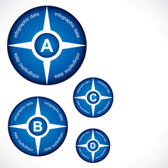 creative blue round infographic stock vector