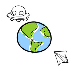 cartoon hand drawing imagination