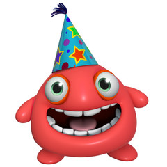 3d cartoon cute holiday red monster © Albert Ziganshin