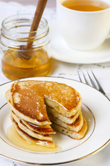 Buttermilk rye pancakes