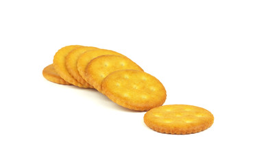 Crackers isolated on white background