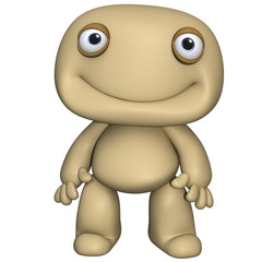 3d cartoon cute humanoid