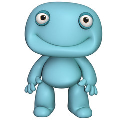 3d cartoon cute humanoid