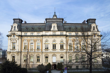 Naklejka premium Historical City Hall Building, Nowy Sacz, Poland, Europe