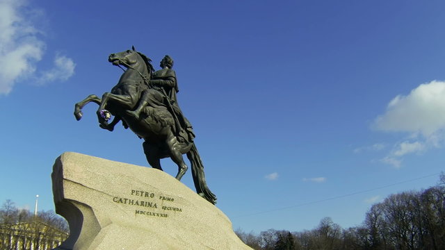 Monument to Peter I in Petersburg. Bronze Horseman.