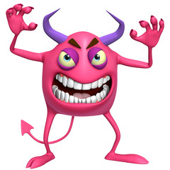 3d cartoon hallowen monster