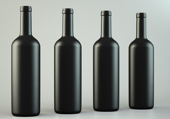 Four wine bottles
