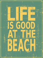 Photo sur Plexiglas Poster vintage Affiche de plage vintage