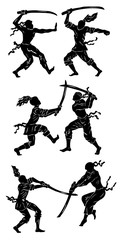 Warrior silhouettes