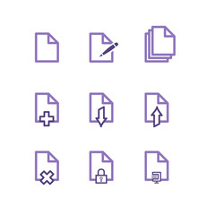Icône fichier violet