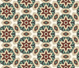 Geometric ornament seamless pattern