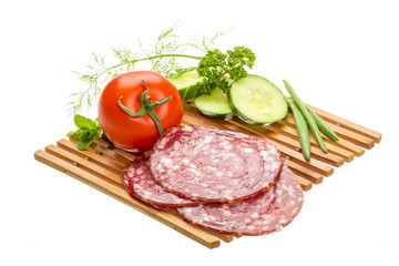 Fresh ripe salami