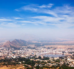 Holy city Pushkar. . Rajasthan, India