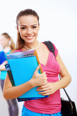 Student with books