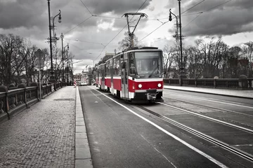Foto op Canvas tram in the city of Prague © olly