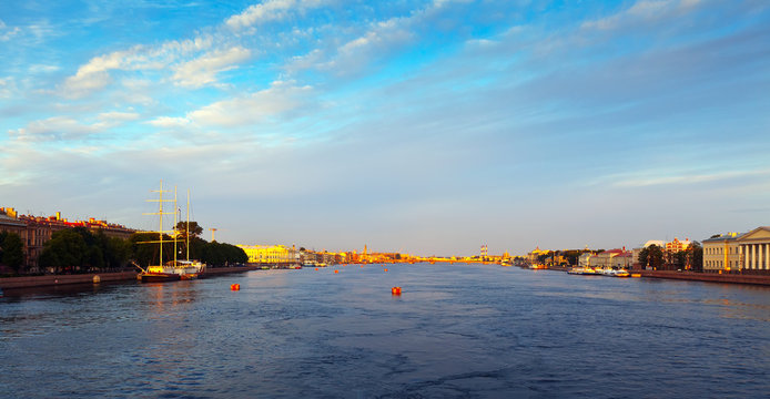 Neva river in morning