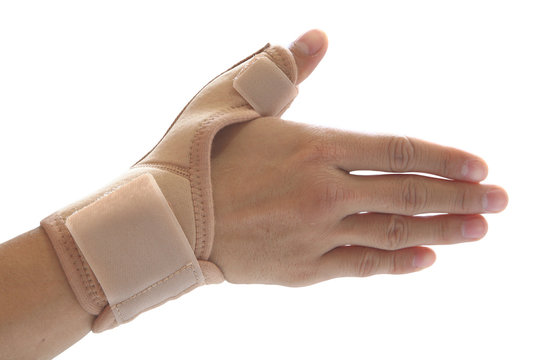 Thumb orthosis medical support isolated on white