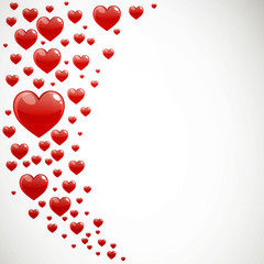 Vector Illustration of Decorative Red Hearts