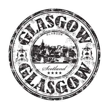 Glasgow grunge rubber stamp
