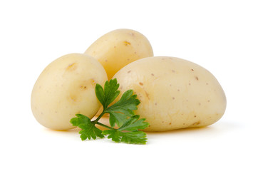 New potatoes and green parsley