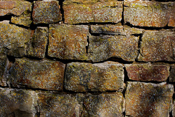 The background surface of a stone wall