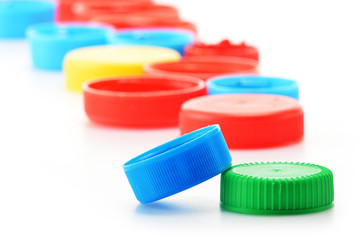 Plastic bottle cap isolated on white