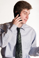 young business man on cell phone