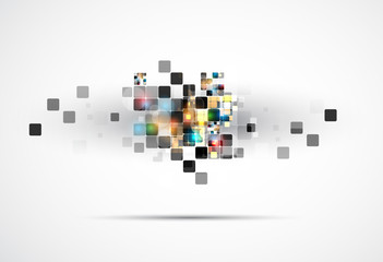 abstract structure circuit computer cube technology business bac