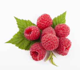 Raspberry on a white background