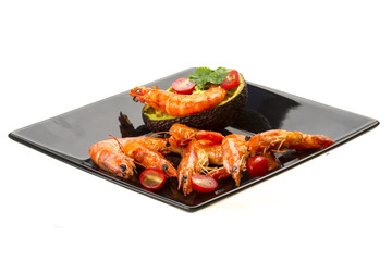 Shrimps and Avocado