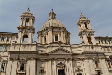 Fototapeta na wymiar Saint Agnese in Agone in Piazza Navona, Rome, Italy