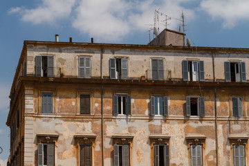 Rome, Italy. Typical architectural details of the old city