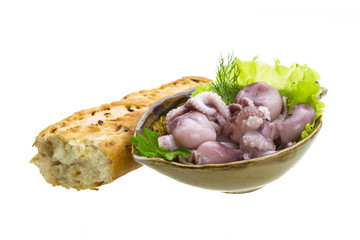 Marinated octopus