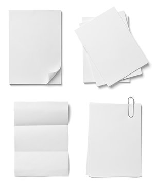 stack of papers with curldocuments office business