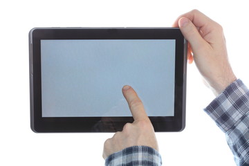 tablet mit Händen